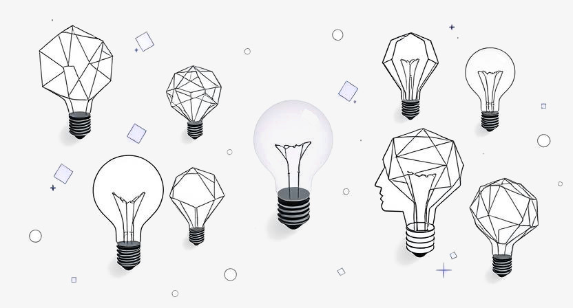 wire ligtbulbs surrounding real lighbulb